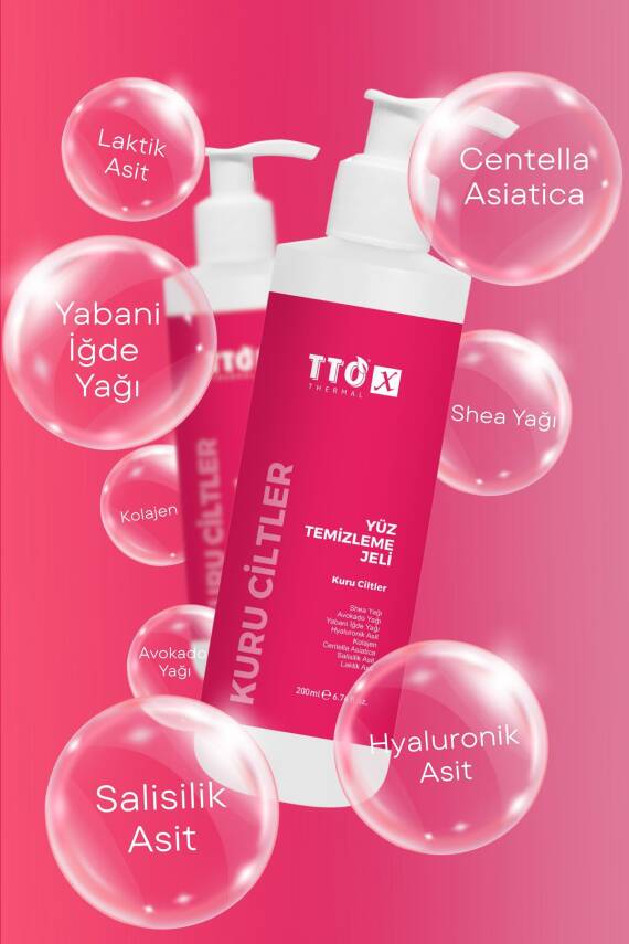 Tto X Yüz Temizleme Jeli Kuru Ciltler 200 ml - 3