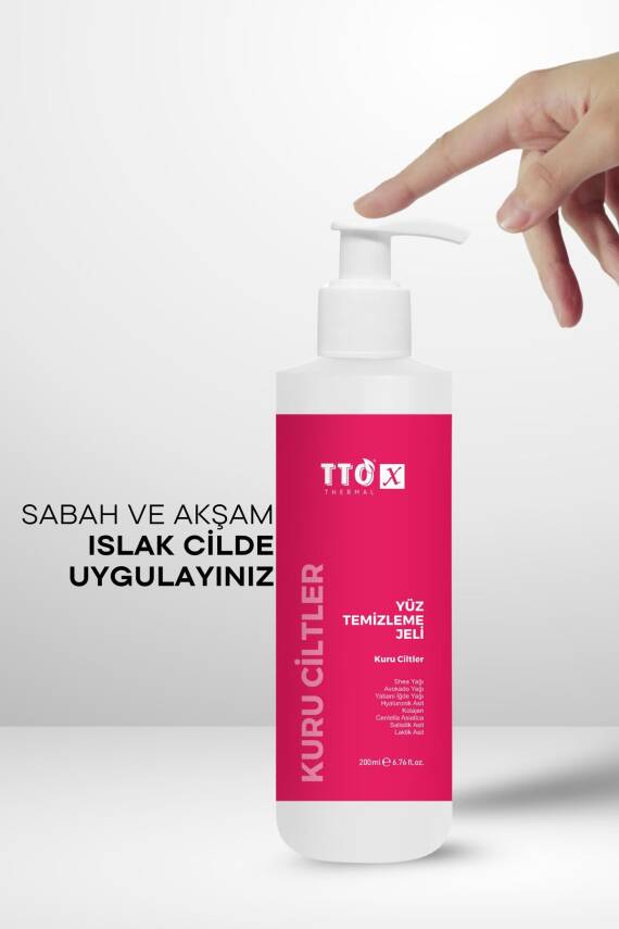 Tto X Yüz Temizleme Jeli Kuru Ciltler 200 ml - 5