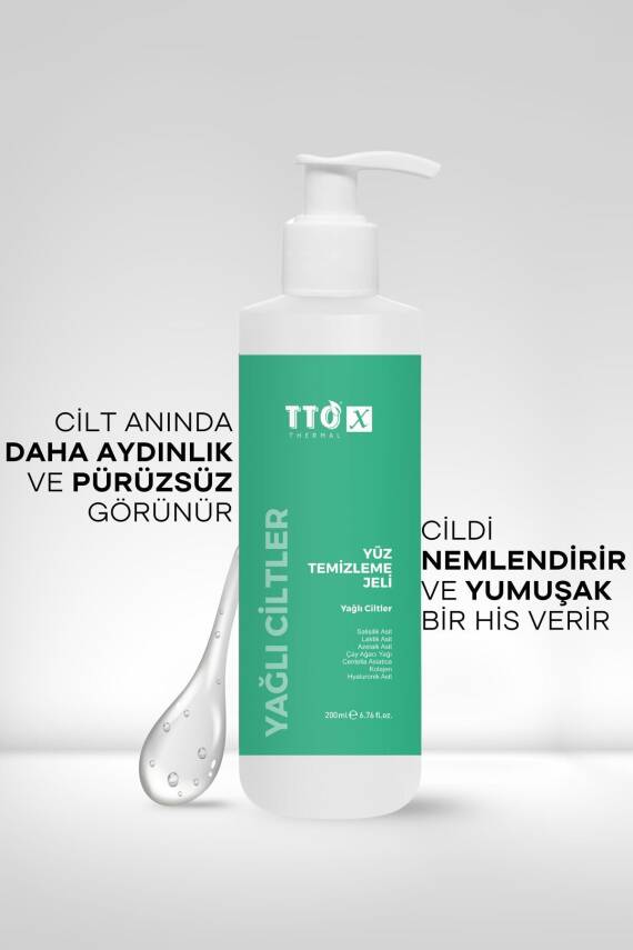 Tto X Yüz Temizleme Jeli Yağlı Ciltler 200 ml - 4