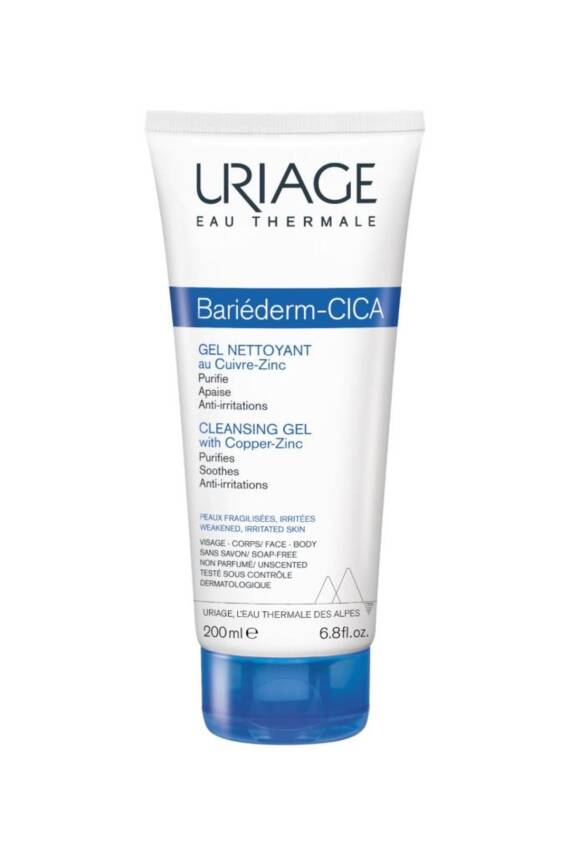 Uriage Bariederm Cica Cleansing Gel With Copper-zinc 200 ml - 1