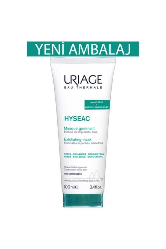 Uriage Hyseac Exfoliating Mask Karma Ve Yağlı Ciltler Için Peeling 100 ml - 2