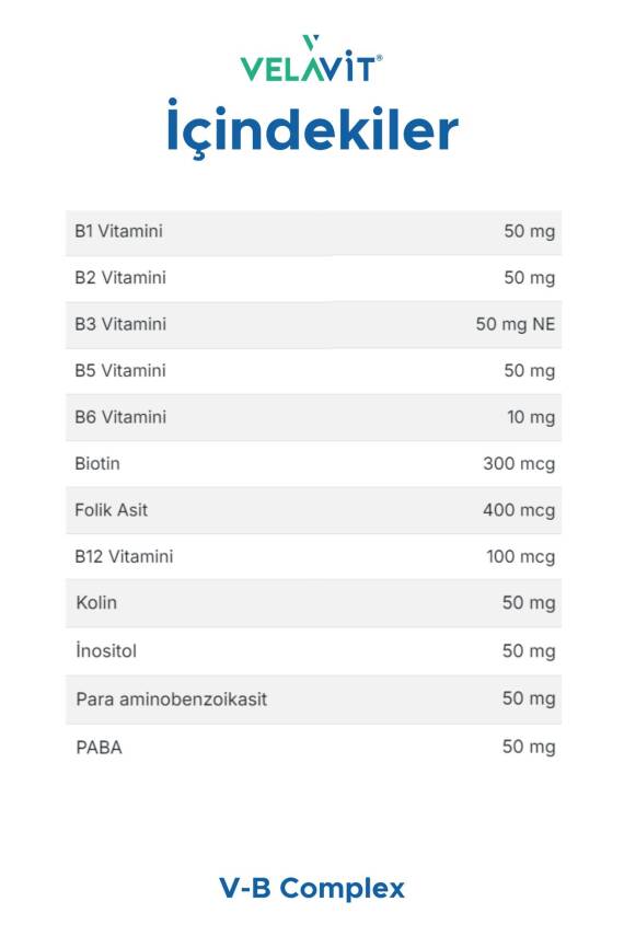 Velavit V-B Complex 30 Kapsül - 2