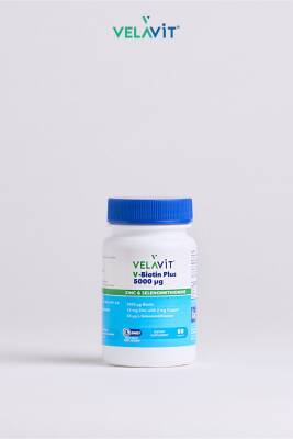 Velavit V-Biotin Plus 5000mcg Takviye Edici Gıda 60 Tablet - 3