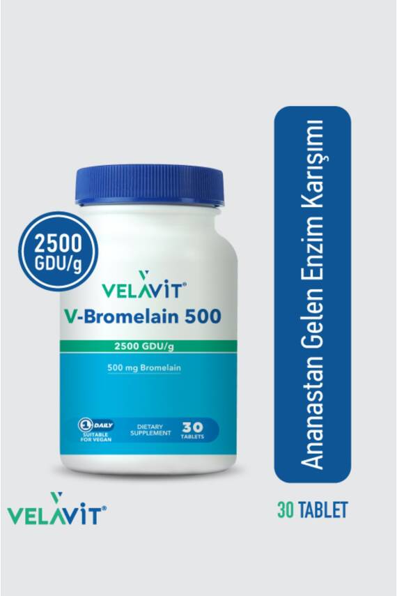 Velavit V-bromelain 500 2500 Gdu/g 30 Tablet - 1