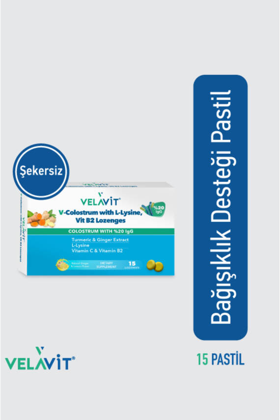 Velavit V- Colostrum With L-lysine Vitamin B2 Lozenges 15 Pastil - 1