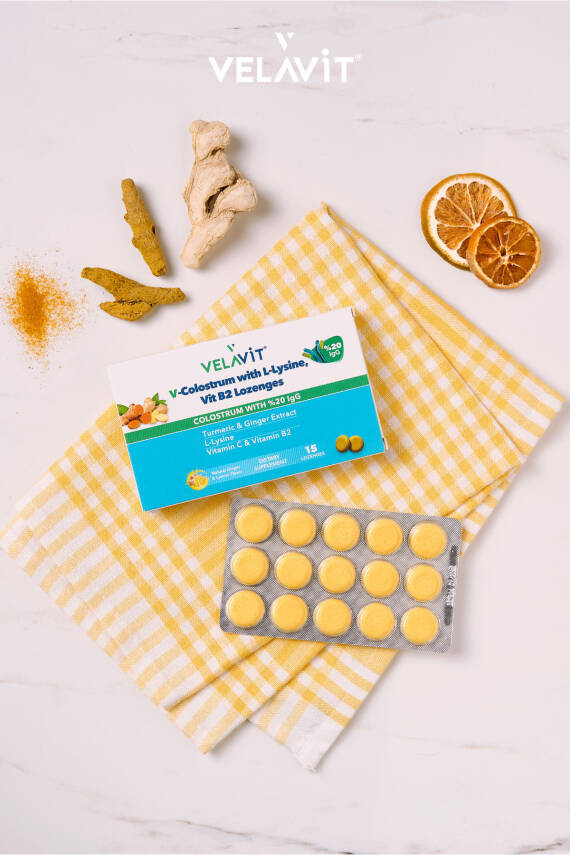 Velavit V- Colostrum With L-lysine Vitamin B2 Lozenges 15 Pastil - 6