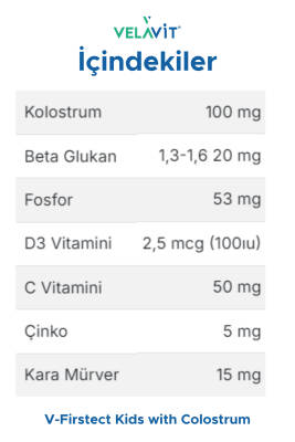 Velavit V-Firstect Kids with Colostrum 30 Kapsül - 2