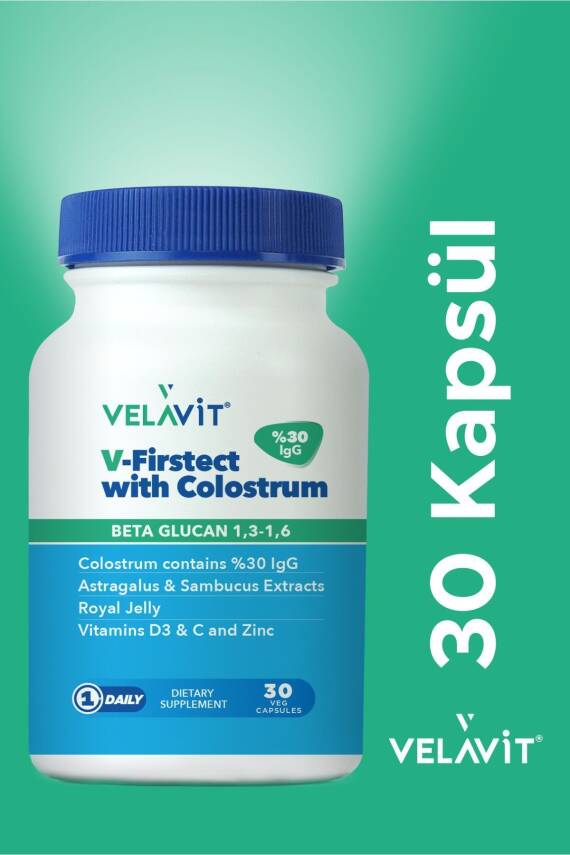 Velavit V-Firstect with Colostrum 30 Kapsül - 1