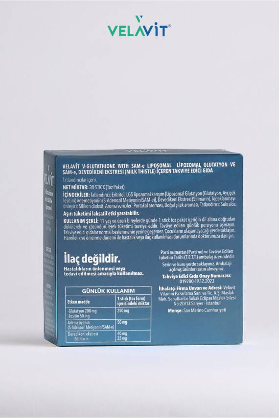Velavit V-Glutathione with SAM-e Liposomal 30 Saşe - 3