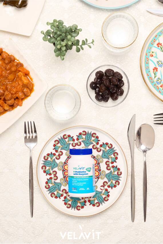 Velavit V-Probiotics with Enzymes Takviye Edici Gıda 30 Kapsül - 5