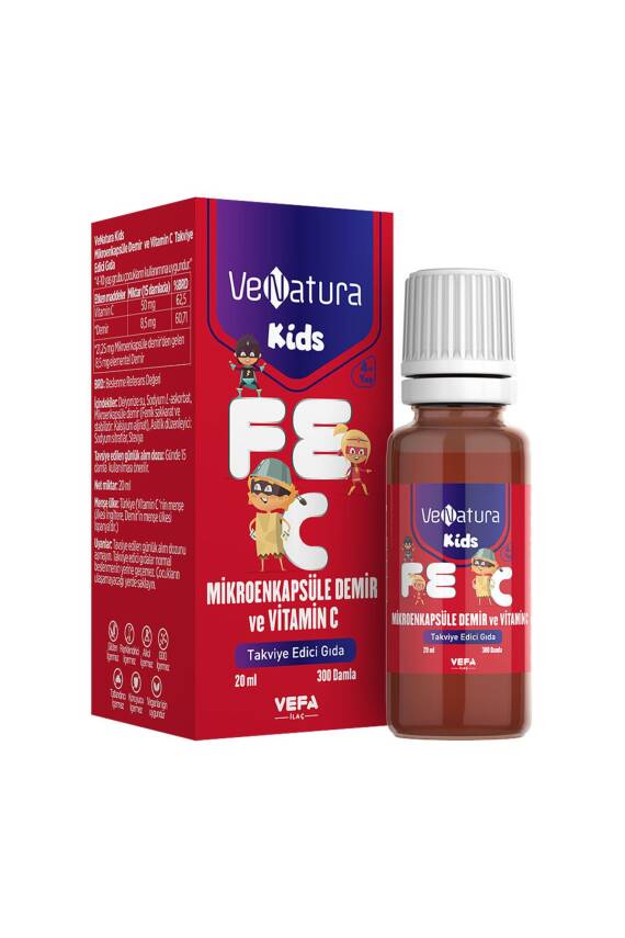 Venatura Kids Mikroenkapsüle Demir Ve Vitamin C 20ml Damla - 1