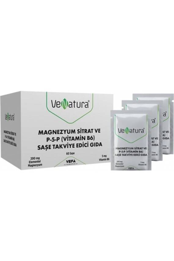 Venatura Magnezyum Sitrat Ve P-5-P (VİTAMİN B6) 60 Saşe - 1
