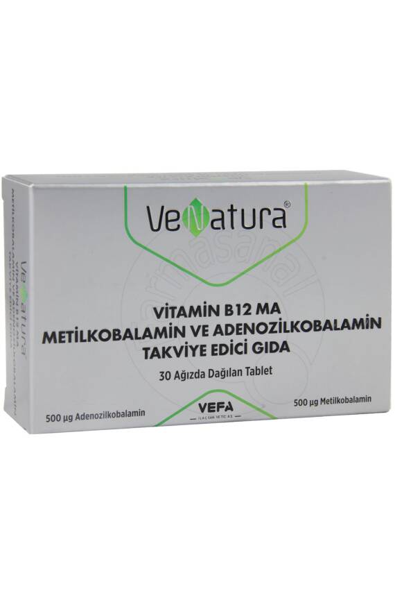 Venatura Vitamin B12 MA Metilkobalamin Ve Adenozilkobalamin 30 Tablet - 1