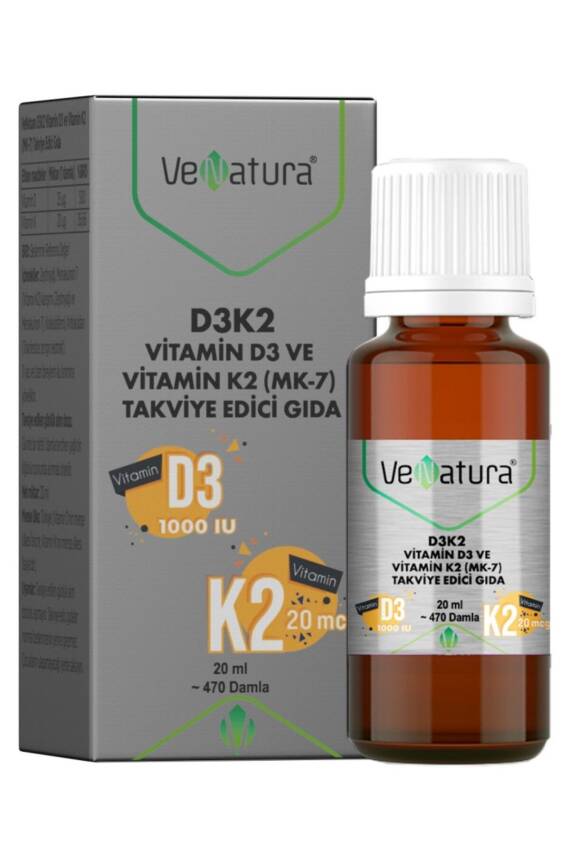 Venatura Vitamin D3K2 MK7 Damla 20 ml - 1