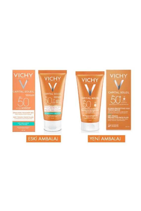 Vichy Capital Soleil Dry Touch Parlama Karşıtı Yüksek Korumalı Yüz Güneş Kremi SPF50 50 ml - 3
