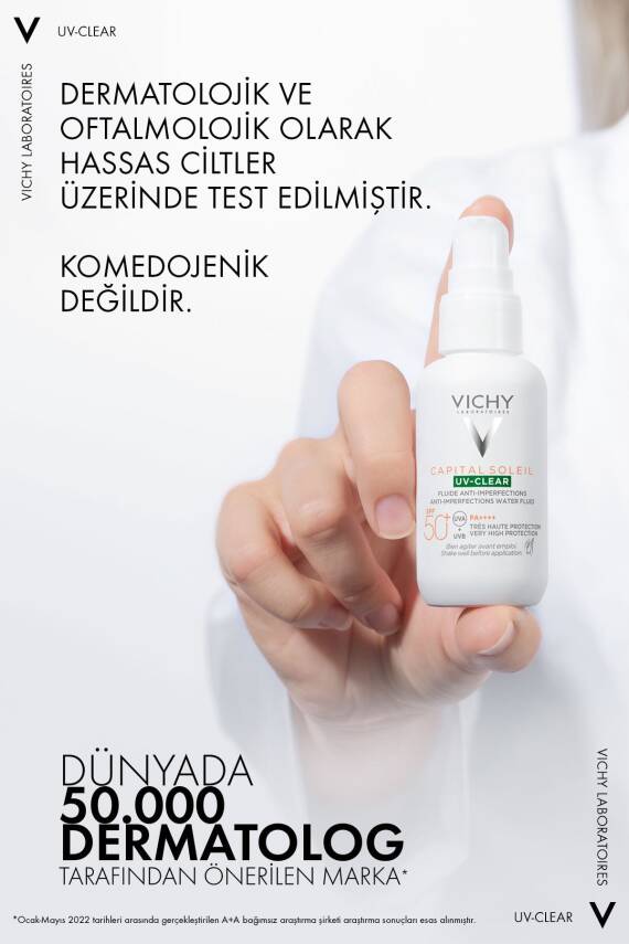 Vichy Capital Soleil Uv Clear Spf50 Yüz Güneş Kremi 40 ml - Karma Ve Yağlı Ciltler - 6
