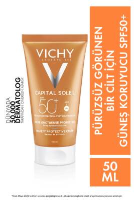 Vichy Capital Soleil Velvety Cream Çok Yüksek Korumalı Yüz Güneş Kremi SPF50 50 ml - Vichy