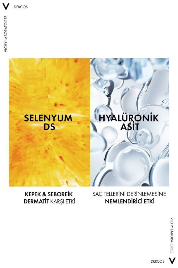 Vichy Dercos 2’si 1 Arada Kepek Karşıtı & Nemlendirici Şampuan 390ml - 3