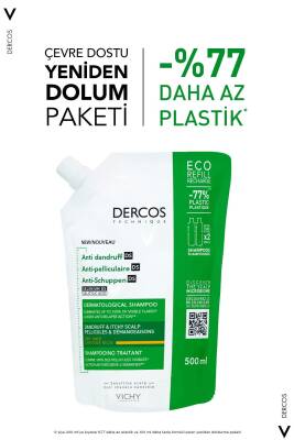 Vichy Dercos Anti-dandruff Kepek Karşıtı Bakım Şampuanı, Kuru Saçlar , Yeniden Dolum Paketi 500 Ml - 2