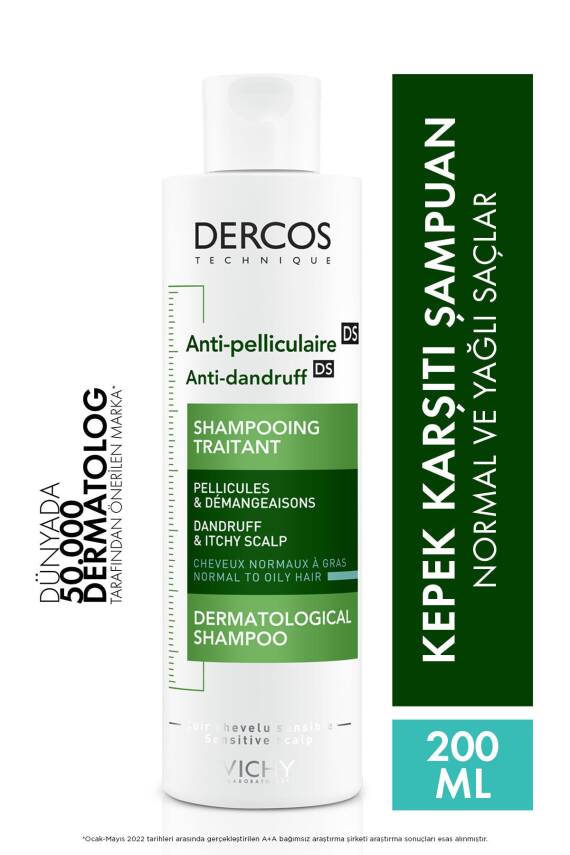 Vichy Dercos Anti-Dandruff Kepek Karşıtı Şampuan Normal & Yağlı Saçlar 200 ml - 1