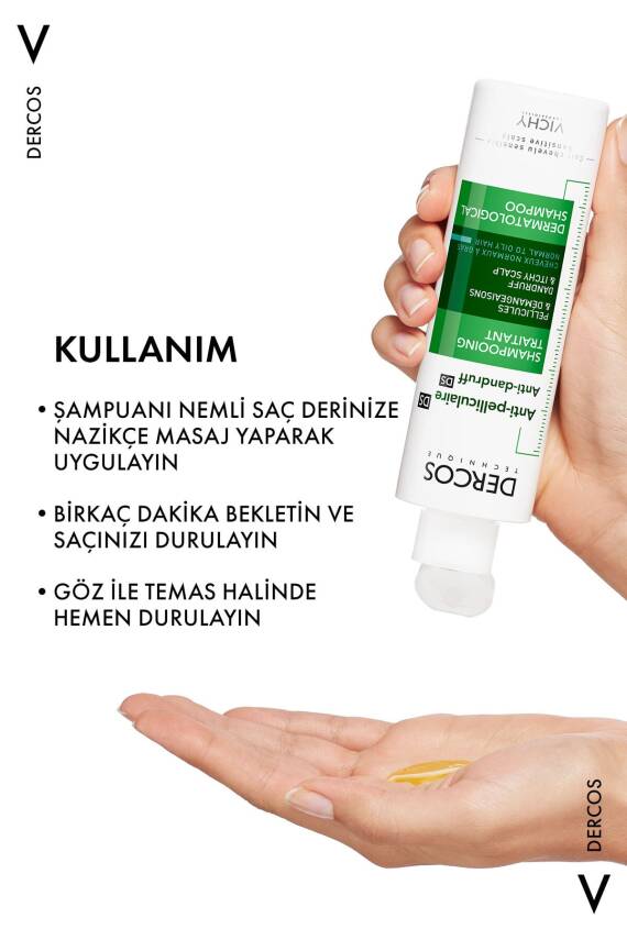 Vichy Dercos Anti-Dandruff Kepek Karşıtı Şampuan Normal & Yağlı Saçlar 200 ml - 8