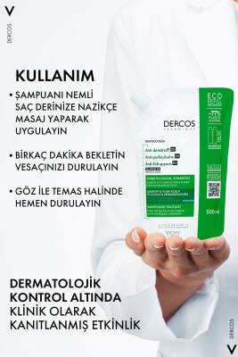 Vichy Dercos Anti-dandruff Kepek Karşıtı Şampuan, Normal & Yağlı Saçlar, Yeniden Dolum Paketi 500 Ml - 8