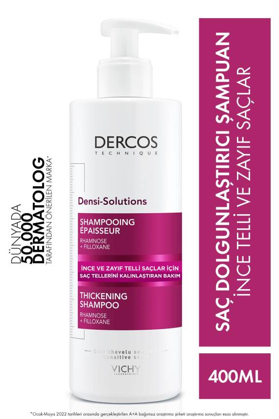 Vichy Dercos Densi Solutions Incelmiş Ve Zayıf Saçlara Özel 400ml - 1