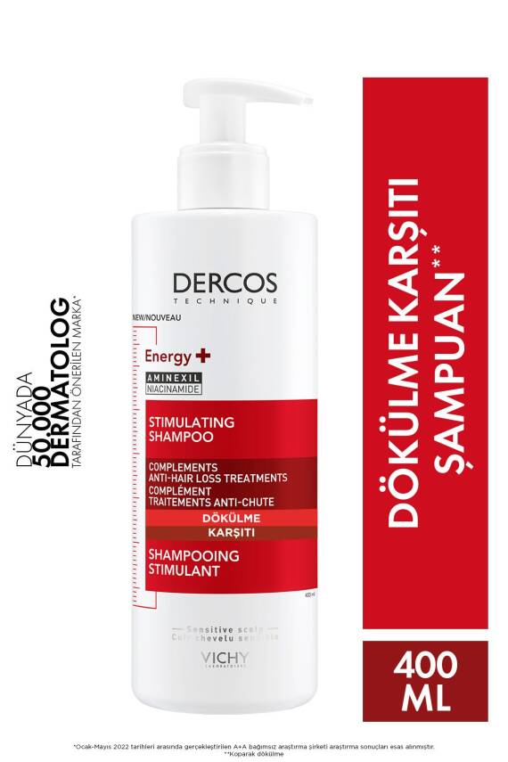 Vichy Dercos Energy Saç Dökülmesi Karşıtı Şampuan 400 ml - 1