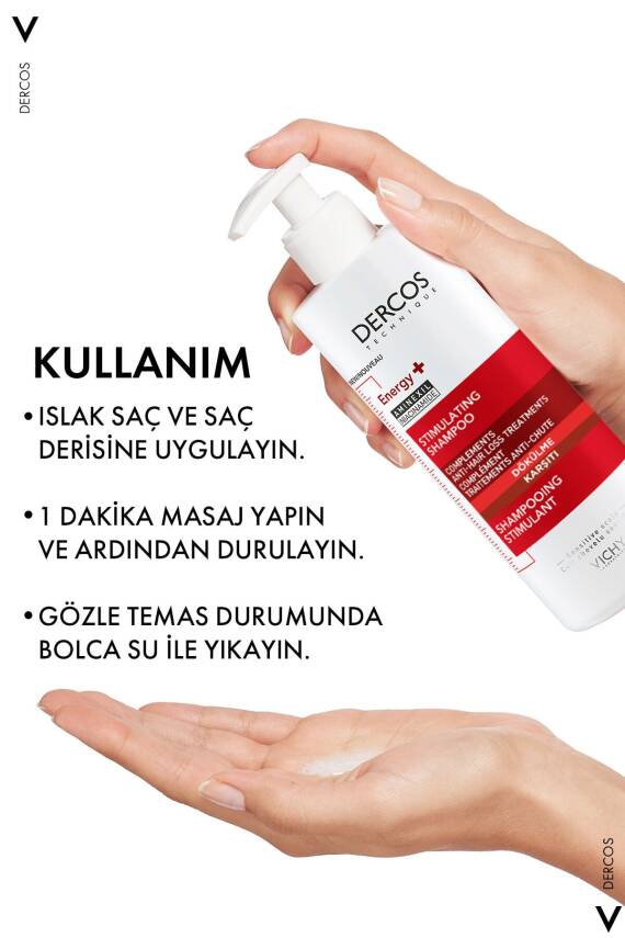 Vichy Dercos Energy Saç Dökülmesi Karşıtı Şampuan 400 ml - 6