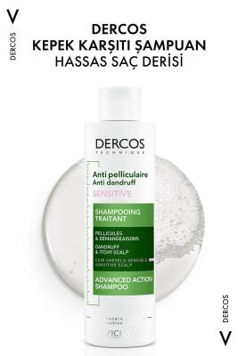 Vichy Dercos Hassas Saç Kepek Karşıtı Şampuan 200ml - 2