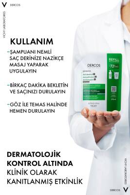 Vichy Dercos Normal/Yağlı Saçlar İçin Kepek Karşıtı Saç Bakım Şampuanı Yeniden Dolum Paketi 390 ml - 7