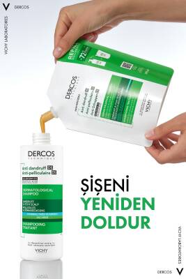 Vichy Dercos Normal/Yağlı Saçlar İçin Kepek Karşıtı Saç Bakım Şampuanı Yeniden Dolum Paketi 390 ml - 6