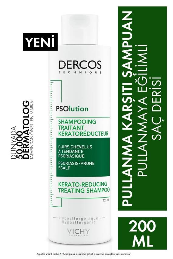 Vichy Dercos Psolution Pullanmaya Karşı Soyucu Etki Gösteren Saç Bakım Şampuanı 200 ml - 1