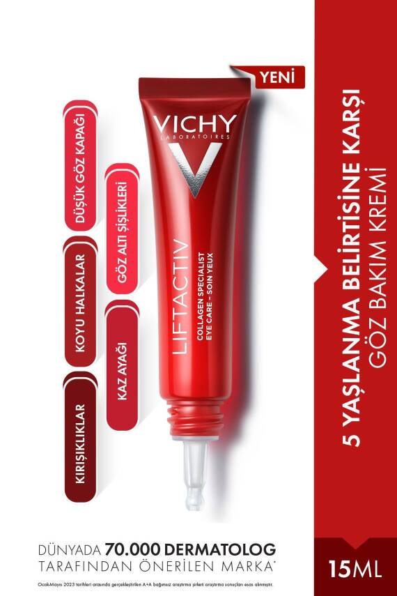 Vichy Liftactiv Collagen Specialist Yaşlanma Belirtilerine Karşı Göz Bakım Kremi 15ml - 1