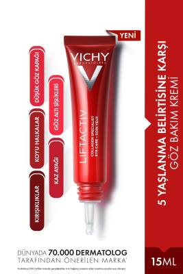 Vichy Liftactiv Collagen Specialist Yaşlanma Belirtilerine Karşı Göz Bakım Kremi 15ml - Vichy