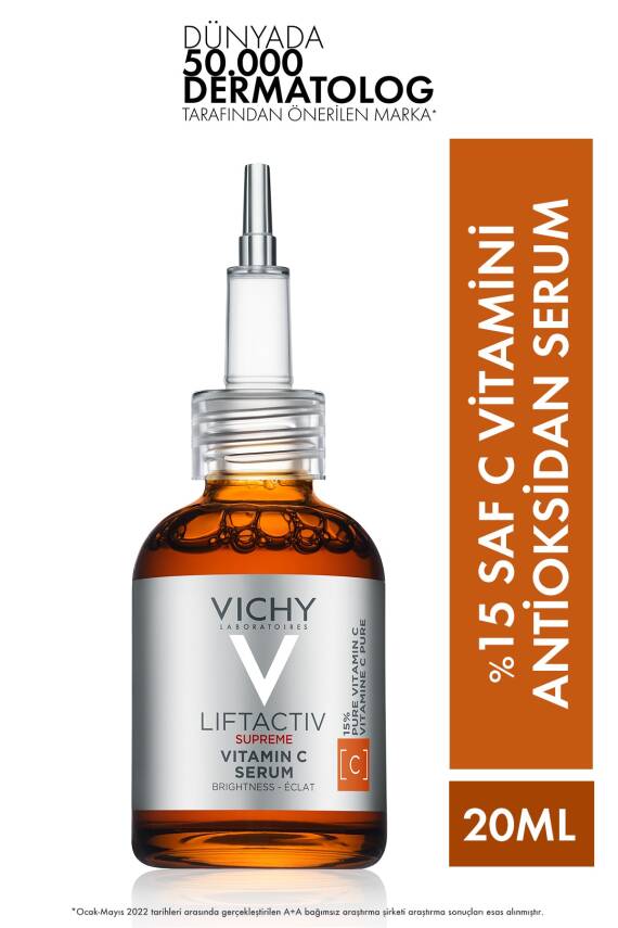 Vichy Liftactiv Supreme %15 Saf C Vitamini Aydınlatıcı Antioksidan Serum 20 Ml - 1