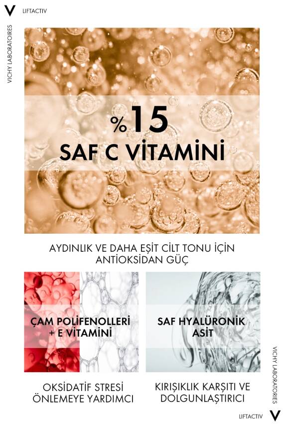 Vichy Liftactiv Supreme %15 Saf C Vitamini Aydınlatıcı Antioksidan Serum 20 Ml - 8