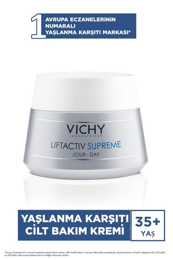 Vichy Liftactiv Supreme Normal ve Karma ciltler Ciltler İçin Kırışıklık Karşıtı Gündüz Bakım Kremi 50 ml - 1