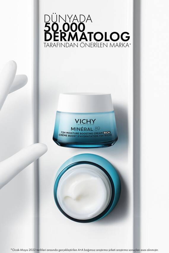 Vichy Mineral 89 Rich Cildi Güçlendiren 72 Saat Nemlendirici Bakım Kremi, Kuru Ciltler 50ml - 3