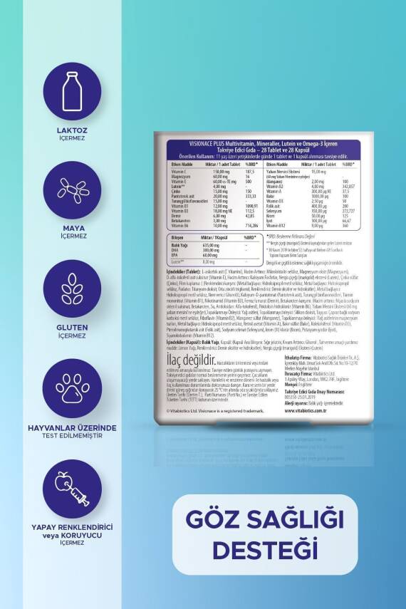 Vitabiotics Visionace Plus 28 Tablet ve 28 Kapsül - 2