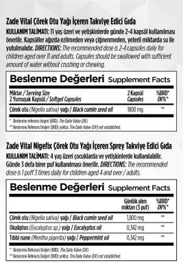 Zade Vital Çörek Otu Yağı 60 Kapsül + Nigefix Sprey 10 ml Hediye - 3