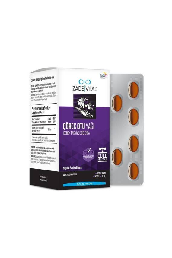 Zade Vital Çörek Otu Yağı 60 Kapsül - 1