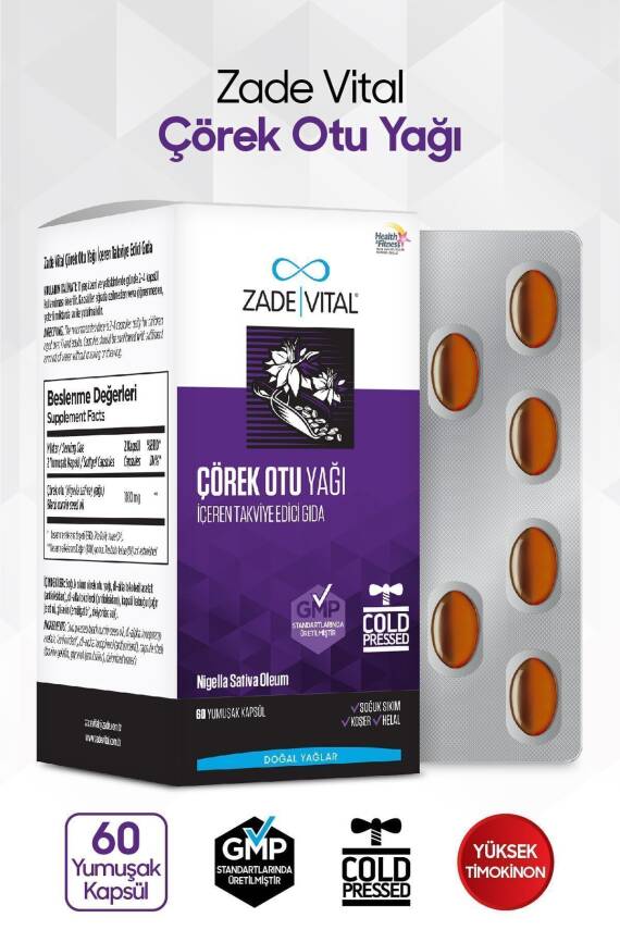 Zade Vital Çörek Otu Yağı 60 Kapsül - 2
