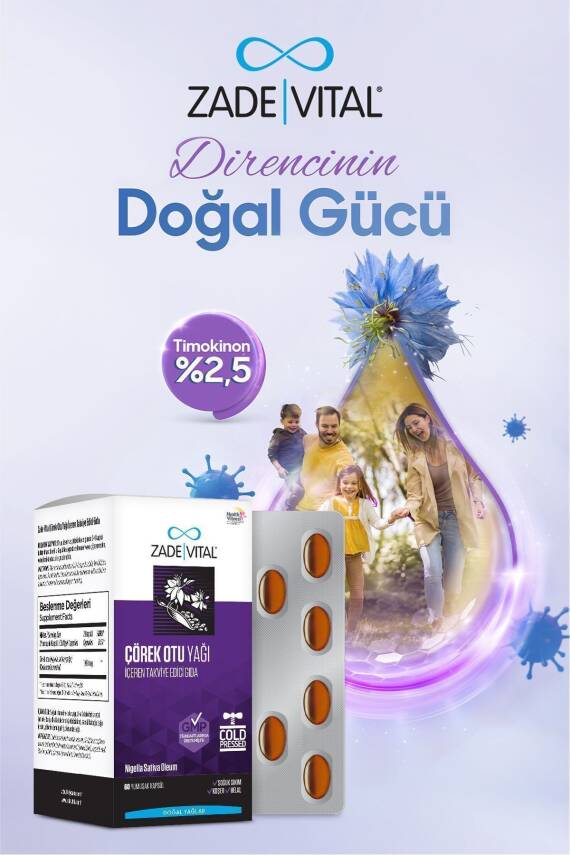Zade Vital Çörek Otu Yağı 60 Kapsül - 4