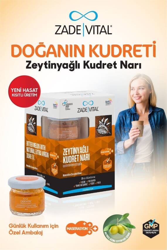 Zade Vital Zeytinyağlı Kudret Narı 20 ml X 8 Cam Kavanoz - 1