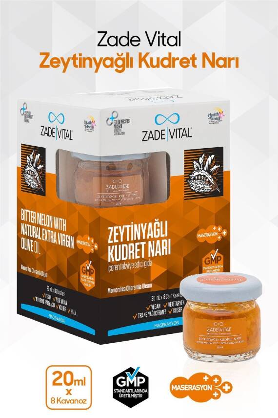 Zade Vital Zeytinyağlı Kudret Narı 20 ml X 8 Cam Kavanoz - 2